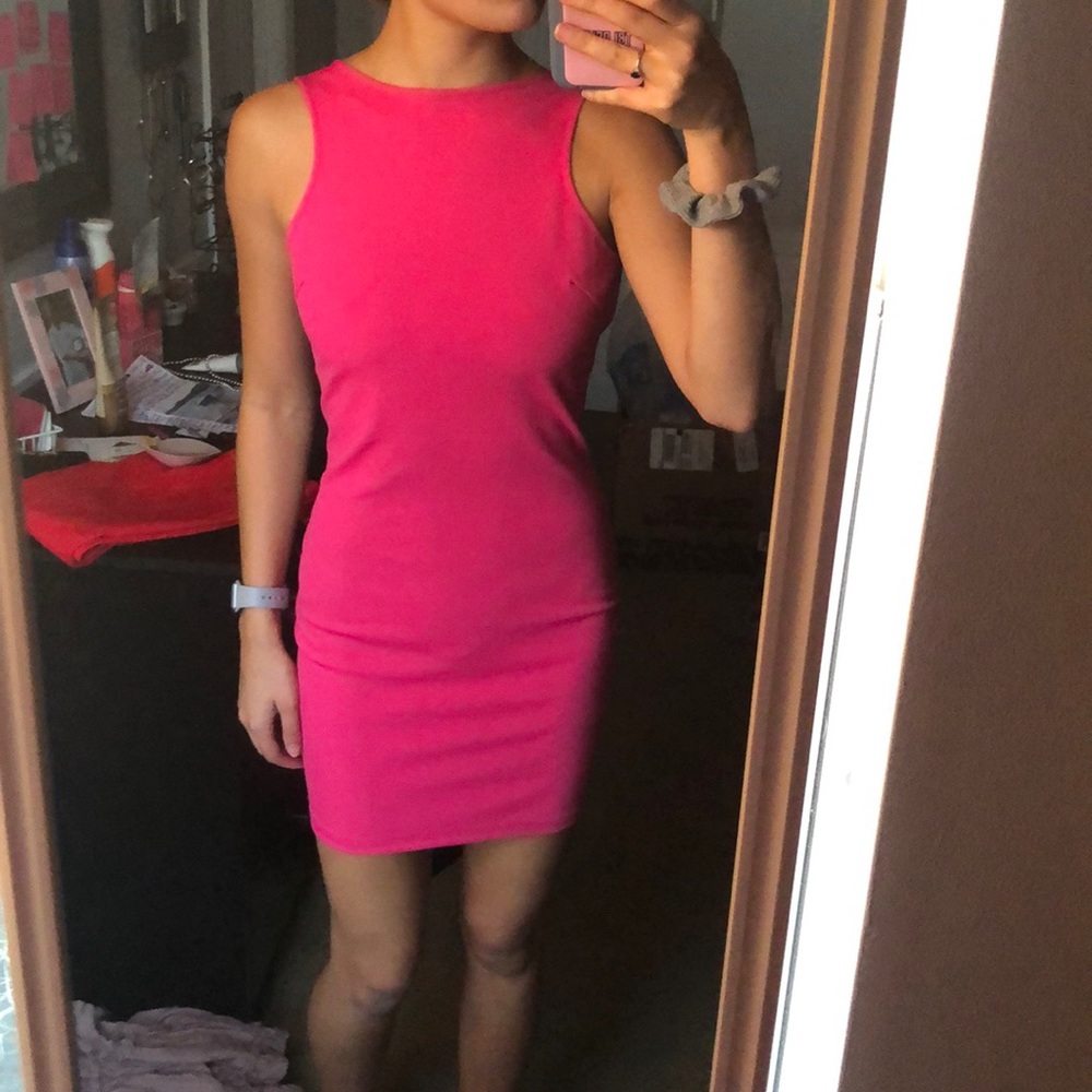 TOBI hot pink mini dress